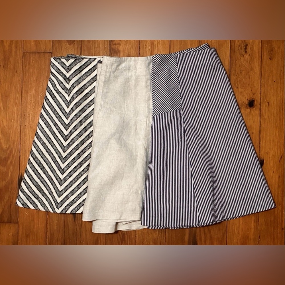 3 Ann Taylor Loft A-Line Short Skirts Women's Size 0 Lined